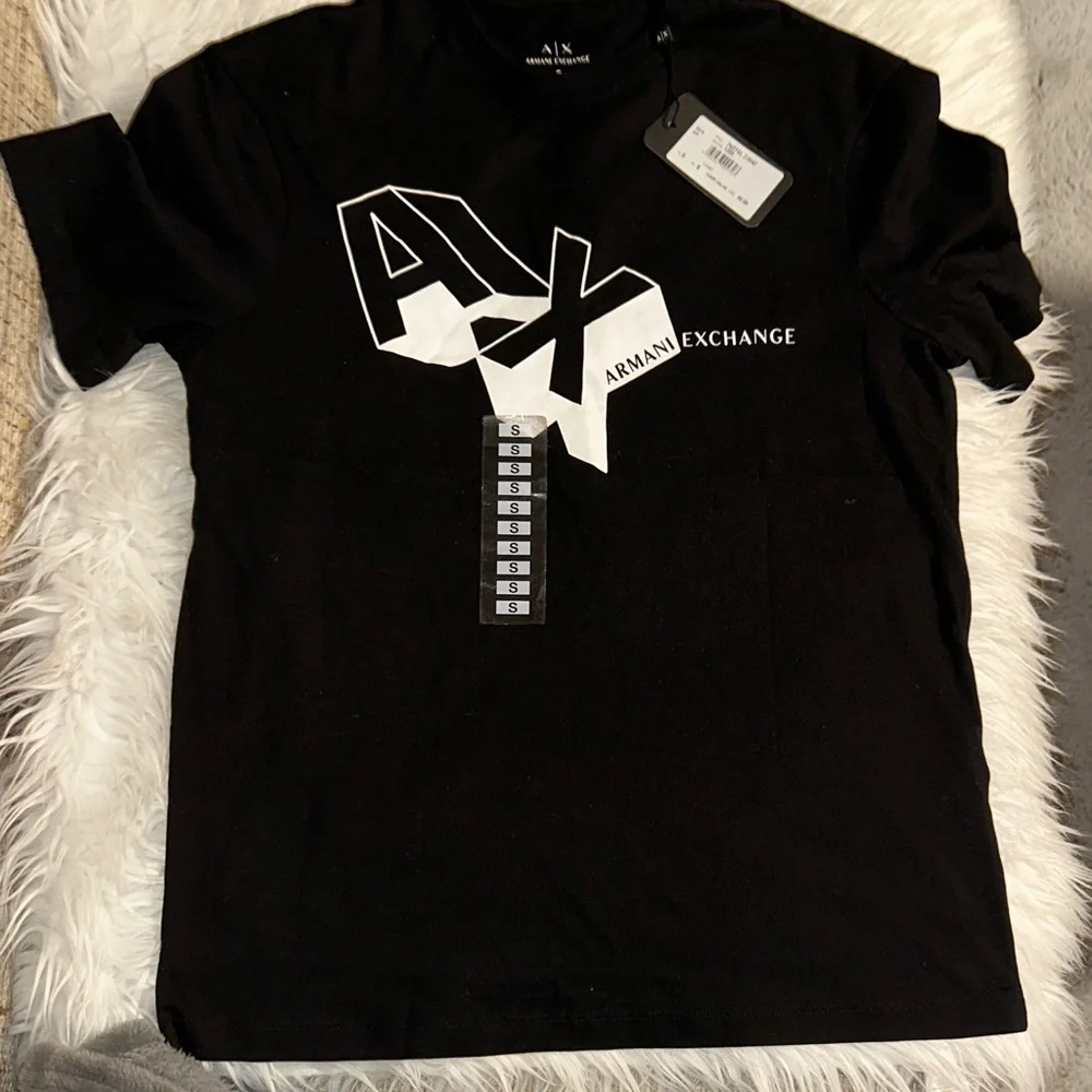 Armani Exchange Black and White Logo Tee - Picture 2 of 6